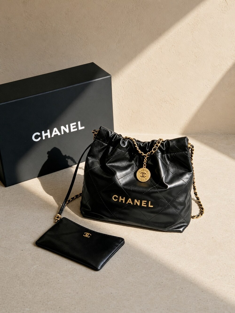 Chanel 22 Large in Quilted Patent Leather | New / Unused